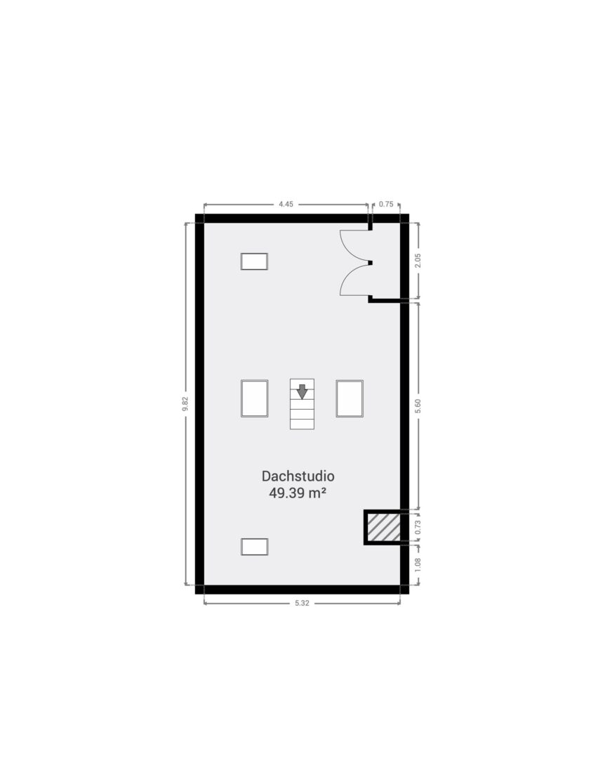 Grundriss Dachstudio