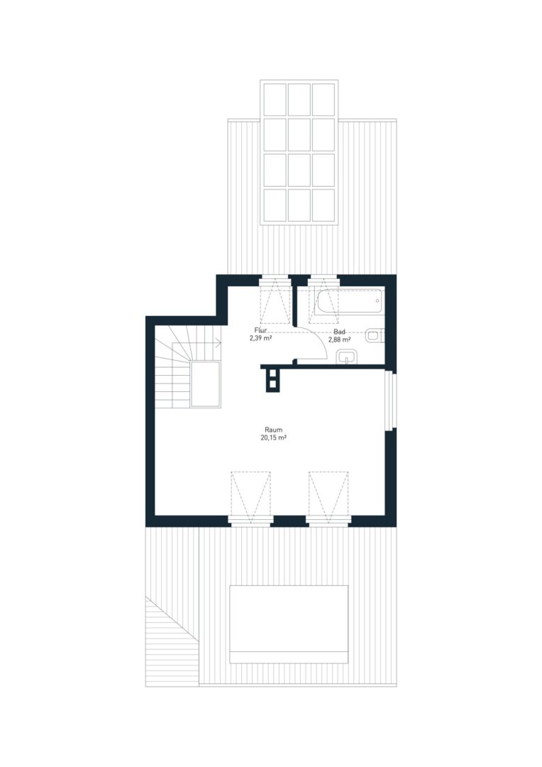 Grundriss Wohnung 6 – Maisonette – obere Ebene